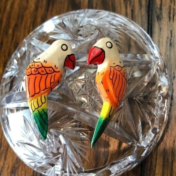 Vintage Jewelry - Vintage Parrot Earrings